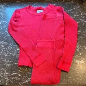 Hanna Andersson Red Organic Cotton Pajama size 130/ 8 EUC